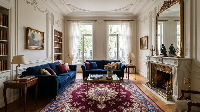 Intérieur bourgeois avec tapis persan à Anvers